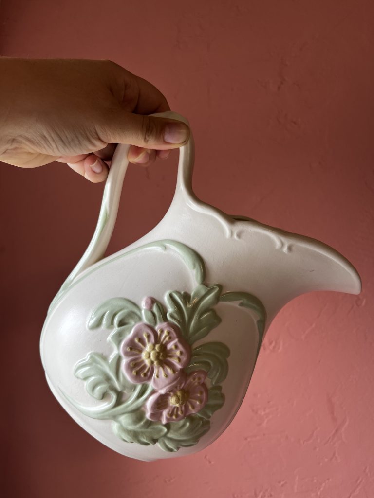 Vintage ceramic pitcher I found thrifting.