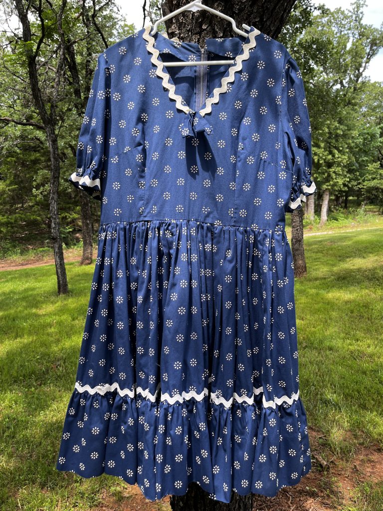 handmade vintage blue dress